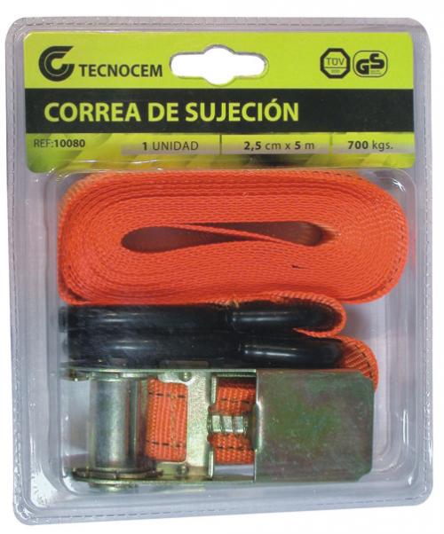 Correa de sujeción con carraca 2,5cm x 5m / 700Kg. 1 ud. - REF. 10080