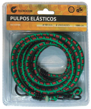 Pulpos elasticos  2 unidades 10mm x 100cm - REF. 13105