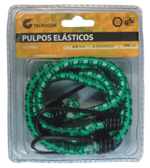 Pulpos elasticos 2 unidades 8mm x 100cm  - REF. 13852