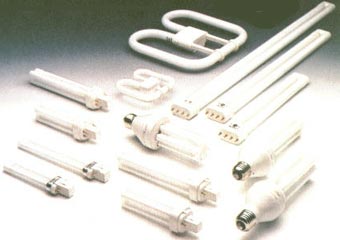Diferentes modelos de lámparas fluorescentes.