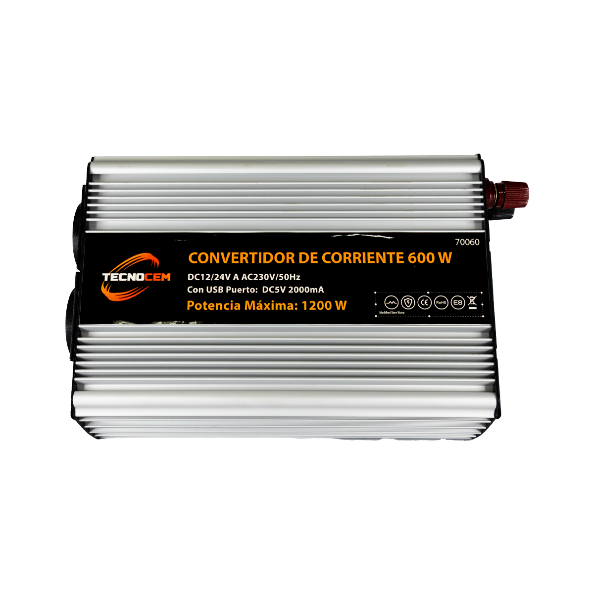 CONVERTIDOR DE CORRIENTE 12/24 V - REF. 70600