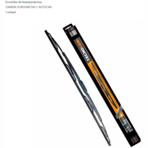 Escobilla limpiaparabrisas Tecnocem para camión, furgonetas y autocar con estructura reforzada de alta resistencia.